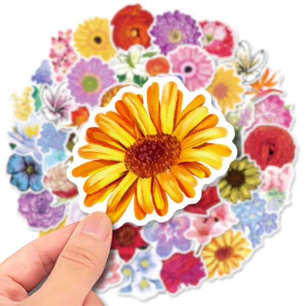 150 st Flower Series Stickers Vackra Blommor Vackra Växter
