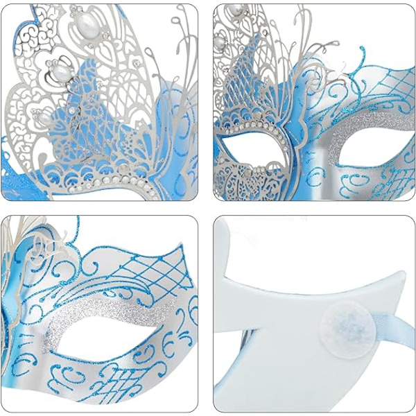 Mystisk Venetiansk Fjärilsdam Maskerad Halloweenfest Mask