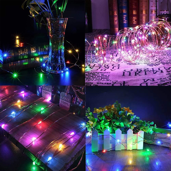 Paristalot Paristoilla, [2 Pakkausta] 20M 200 LED Vedenkestävä St