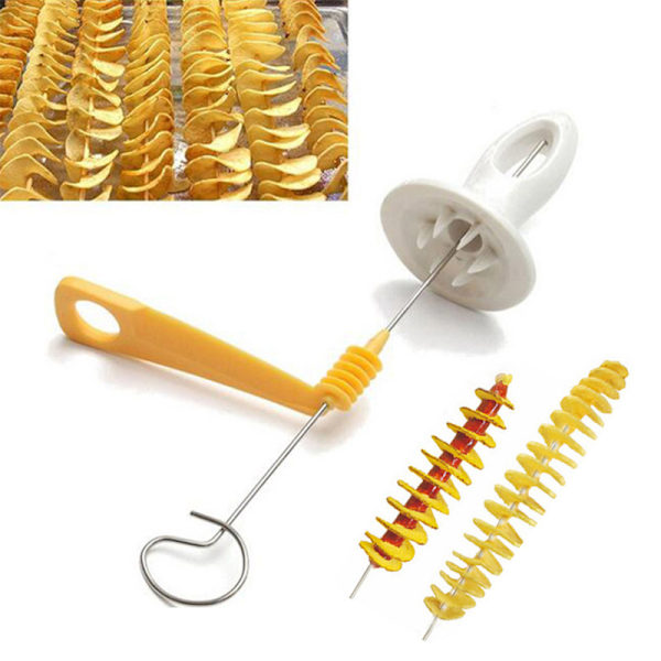 Spiralpotatis Skärare Potatis Slicer Spett Handvev Potat