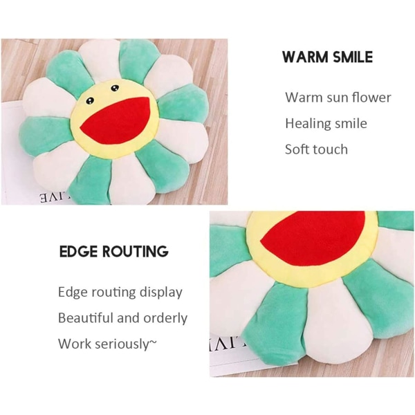 Smilende Ansigt Plys Pude Pudemadras Sofa Pude Farverig