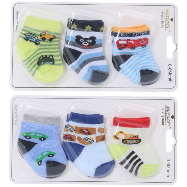 Anti Slip Cotton Dress Crew Socks  For Baby Infant Toddler Kids B