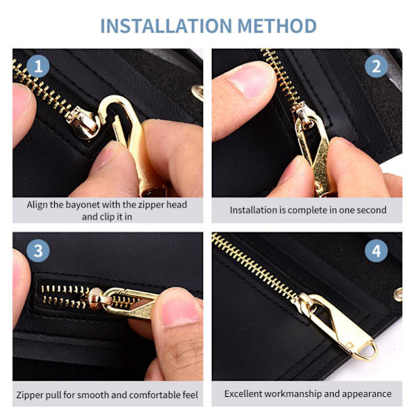 40 st Zipperdragkedjor Instant Zipper Reparationskit Ersättning