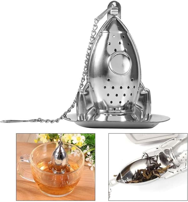 Teifilter i rustfritt stål, teinfuser rakett kjede te inn