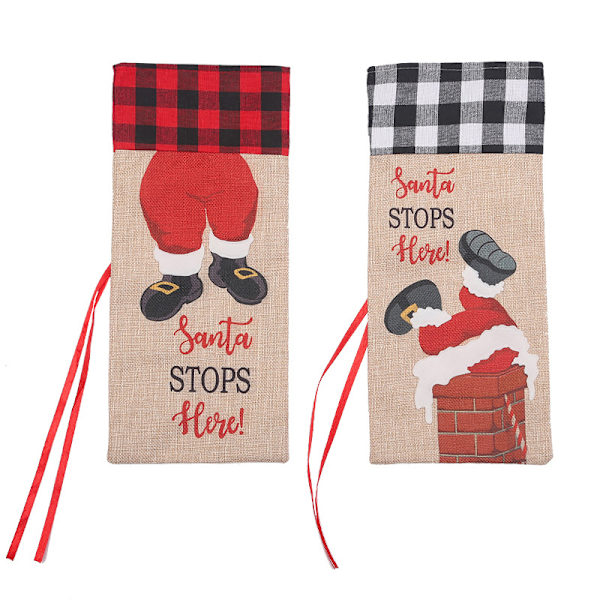 2 stycken juldekorationer Kreativ tomte som klättrar t