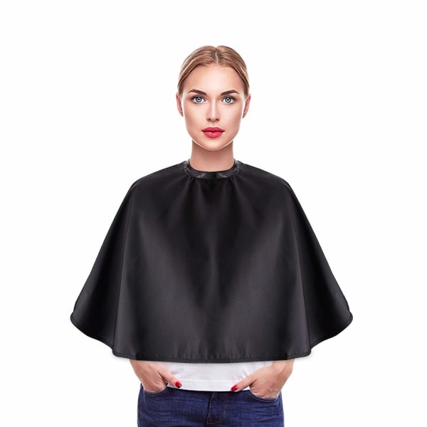Black Makeup Cape, Chemical & Water Proof Beauty Salon Shorty Smo