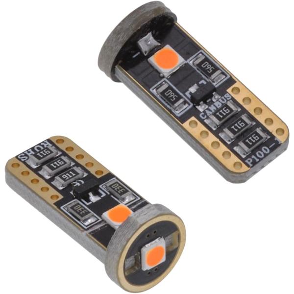 10 kpl T10 LED-keltainen auton polttimo T10 W5W 3 SMD 5050 erittäin kirkas 1