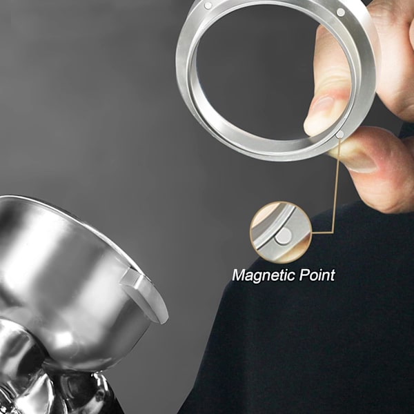 2 Kaffedoseringringar Delonghi Filterhållare 58mm Silver Alum DXGHC