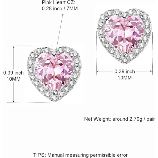 Cubic Zirconia Örhängen Stift, CZ Örhängen Vit Guld 10MM S