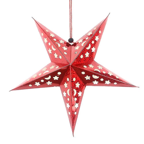 45cm pappersstjärna lykta 3d Pentagram lampskärm för jul DXGHC