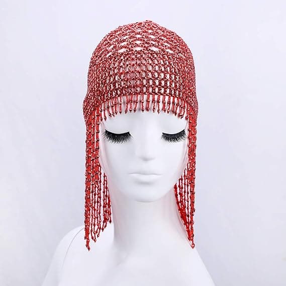 Håndlaget Eksotisk Cleopatra Bukkedans Beaded Cap Hodeplagg