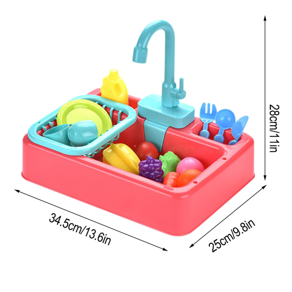 19 deler kjøkkenvask leker med rennende vann pedagogiske gaver for