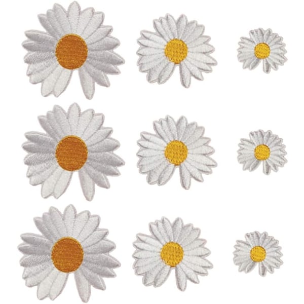 25 delar Daisy Flower Patch Flower Applikation Strykplåster Deco