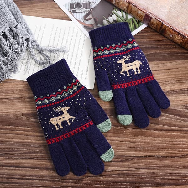 Særlige varme uld jacquard søde elg handsker Jul vinter varm