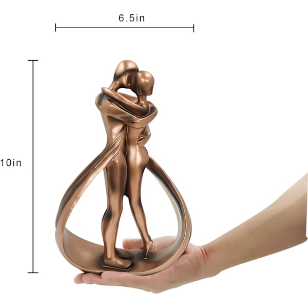 Jubileumsfigur i Resin, Modernt Par, Heminredning, Romantiska Presenter, 25 cm