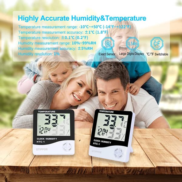 Lille Digital Hygrometer Indendørs Termometer Rum Termometer Temp