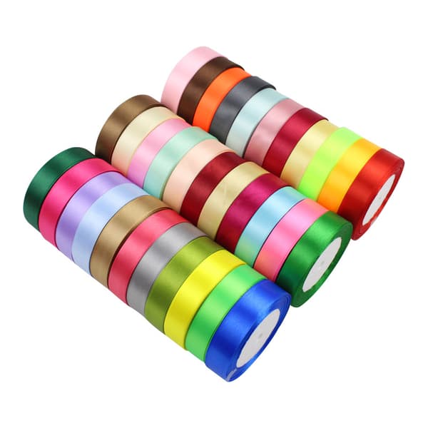 6 Rullar Julband, 2 cm Bredd Satinband Julband