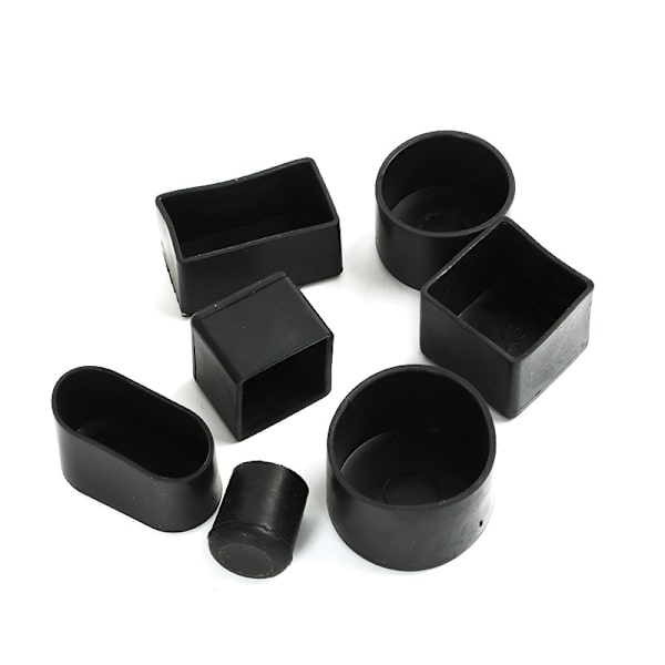 Firkantede Gummiendekapsler - 40mm - til Stole, Borde, Møbelben