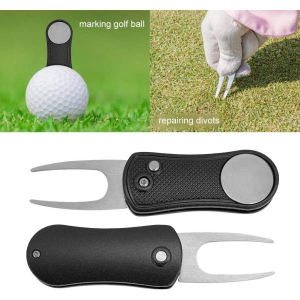 Golf Motto Tool, Folding Golf Course Reparasjonsverktøy Divot og Pitch