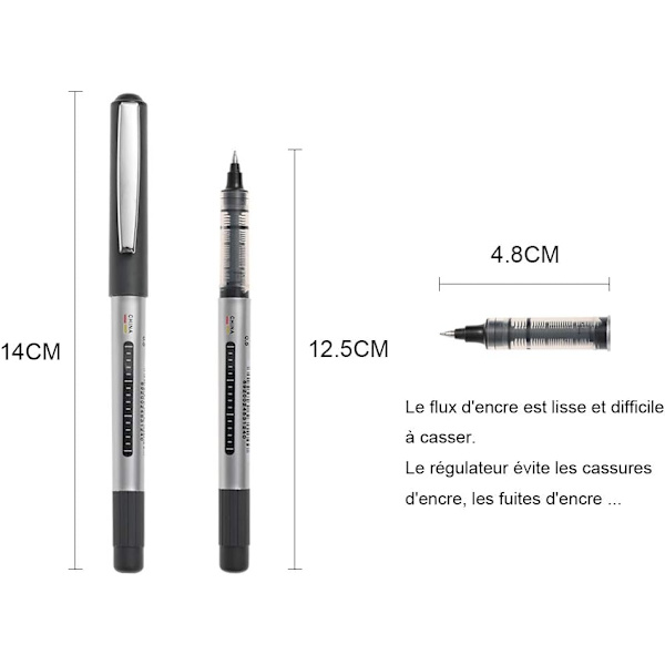 20 Fine Point Kulepenn 0,5 mm Fine Point Rollerball Pen Liqu