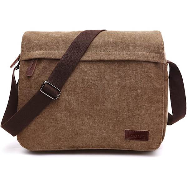 Män Axelväskor, Canvas Crossbody Väskor, 13,3 tums Laptopväska
