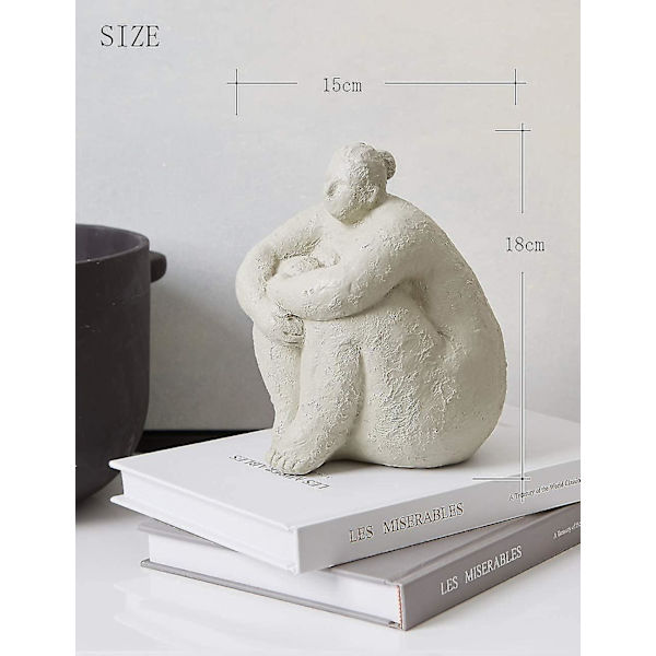 Dww-art Kvinna Skulptur Staty Yoga Dekor Present Hartsfigur DXGHC