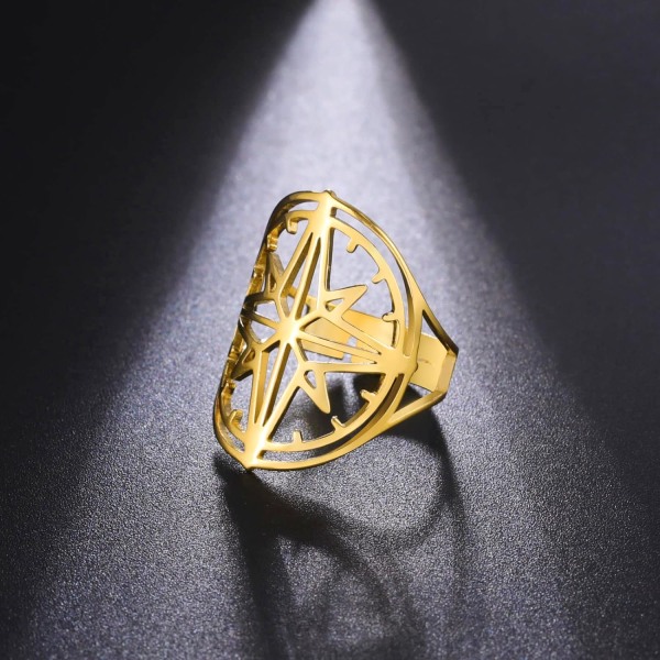 Nordstjerne Ring for Kvinner og Jenter - Polaris Stjerne Astrologi Justerbar