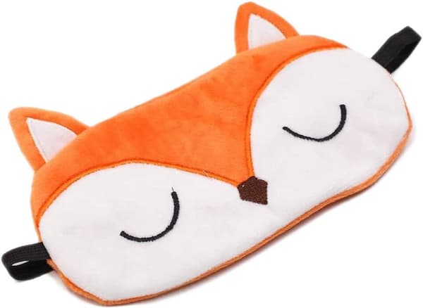 (Orange Fox) Söta räv Sov-Ögonmask Plysch Blindfold Resa Sl