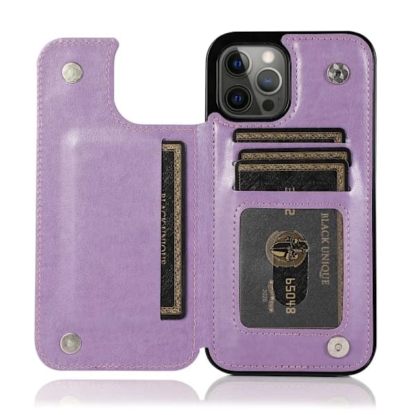 iPhone 11 Pro Max Støtsikkert Deksel Kortholder 3-ROM Flippr V2 - Lilla