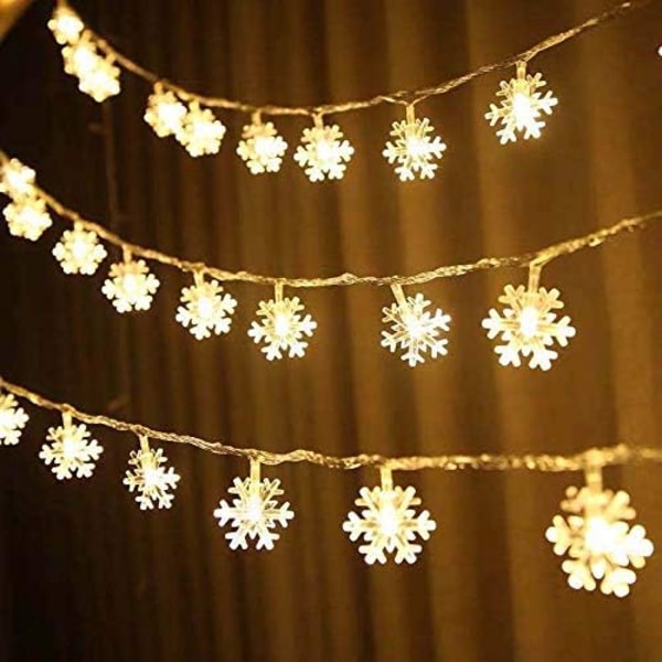 19ft/40LED lumihiutalevalosarja ulkokäyttöön vedenkestävä kodin sisustus