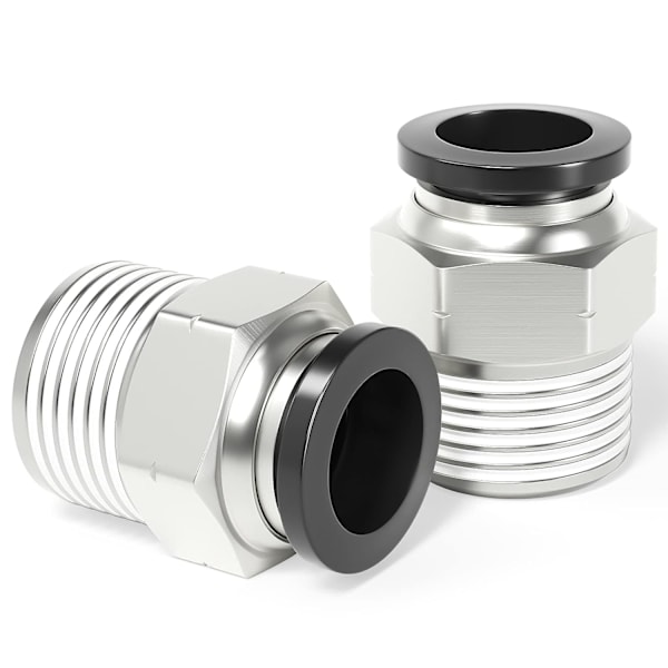 10 kpl Pneumatiset Uros-liittimet PC1/2 R04 Kierteellä Push-In Yhteydellä