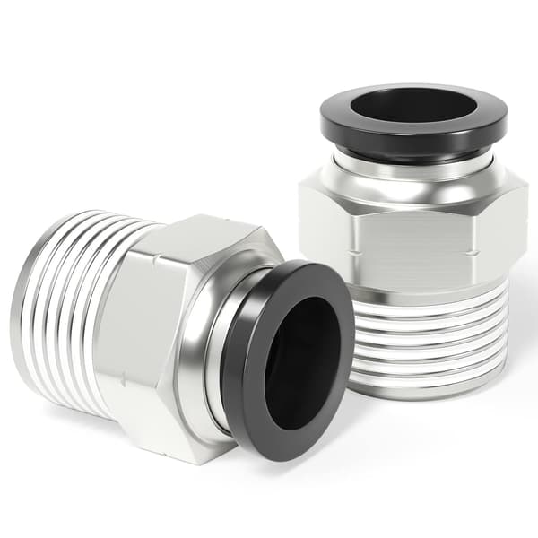 10 stycken Pneumatiska Han PC1/2 R04 Tråd Push-In Kopplingar