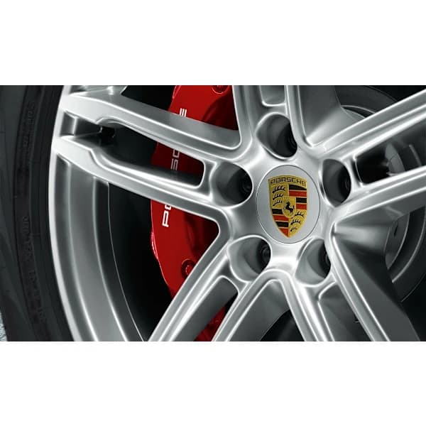 4-pakning - Porsche senterkopper / Navkapsler - Bil 76 mm Sølv