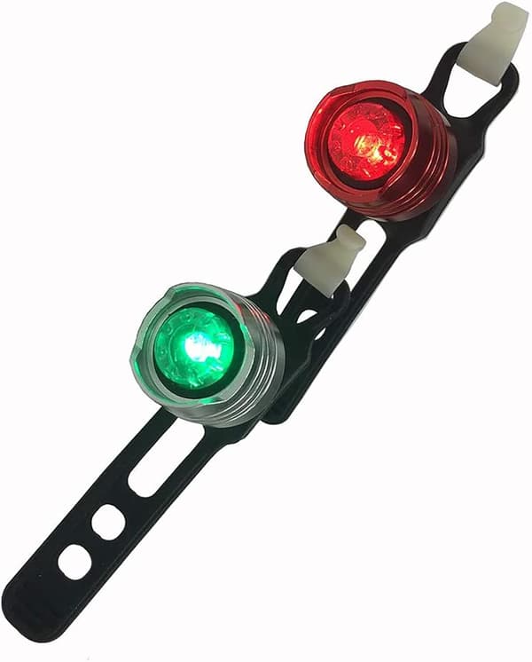 4 st Aluminium Röda Bärbara Marin LED Båtljus, Led Naviga