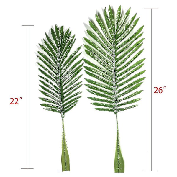 5-pack palmblad Fake Faux konstgjorda växtblad Grön 22 DXGHC