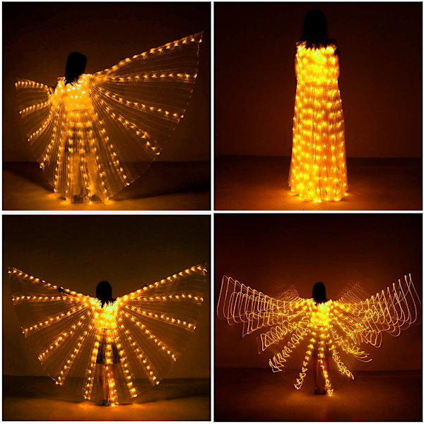 LED-lampor för magedans Isis-vingar - Bellydance Glow Angel dans W