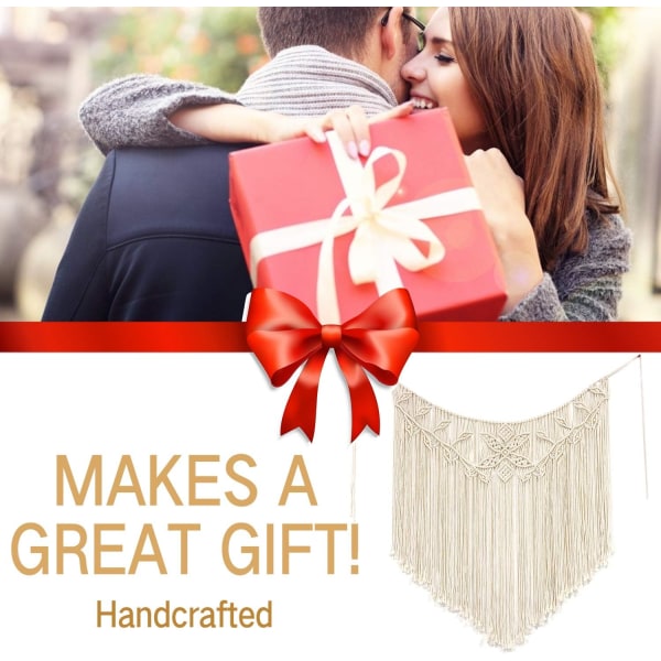 Macrame Väggbonad, Vävd Gobeläng, Modern Chic Vävd Konst, Handgjord