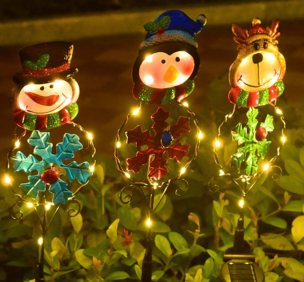 Solcelled Julelys LED Julemand Gulvlampe Udendørs Have