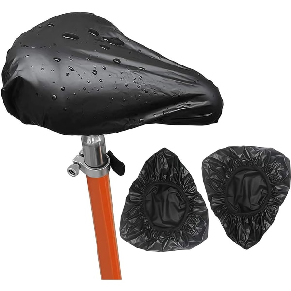 3 Packs Waterproof Bike Saddle Cover in Black, Bicycle Seat Rain