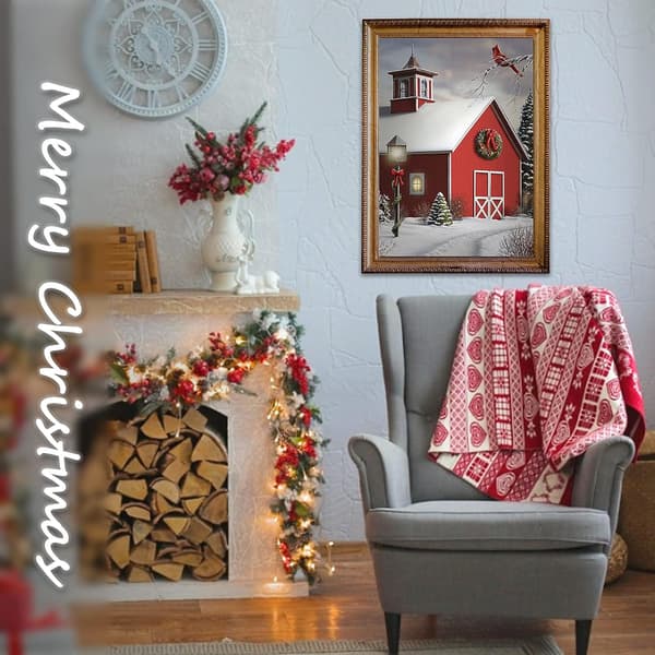 5D Diamantmaleri Sæt Jul, Julefugl 5D DIY Rund Fu