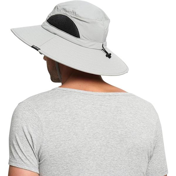 Ljusgrå Solhatt Herrar Damer Sommar UV-Skydd Utomhus Hi DXGHC