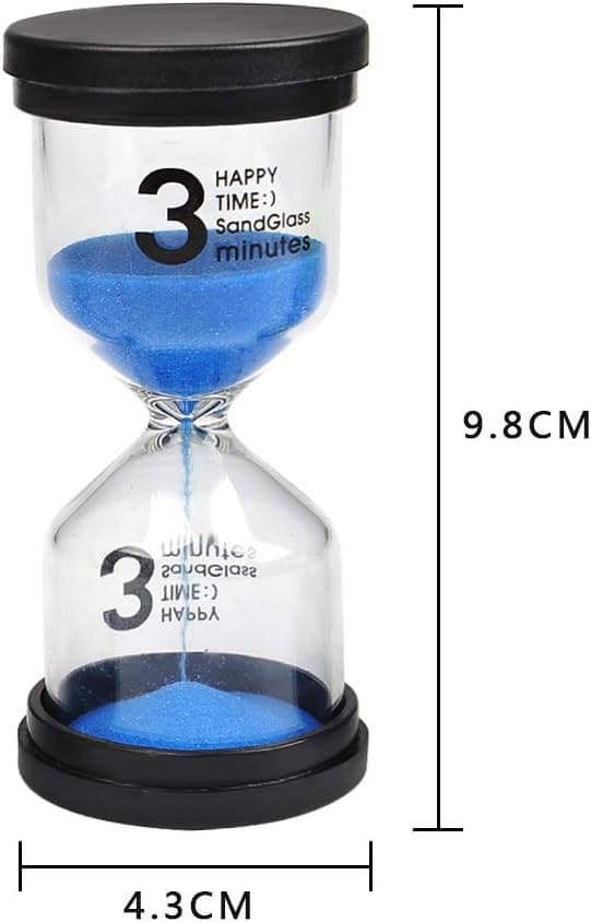 9,8*4,3cm, 6 timeglas 1/3/5/10/15/30 minutter til at dekorere rum