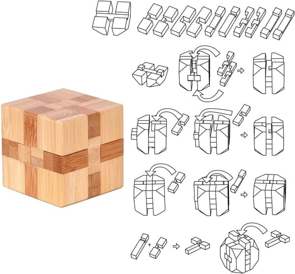 12 Stycken Utbildande Leksaker 3D Utmaning IQ Tänkande Test Mini Woo