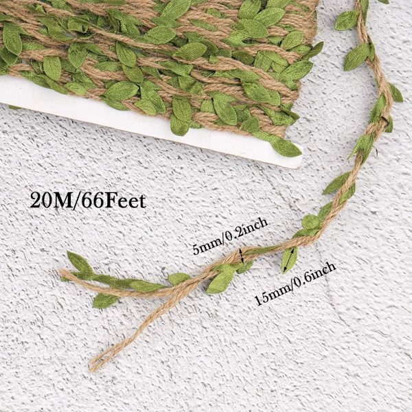 20M Naturjute Rep, konstgjord bladrep, DIY konstgjord blad