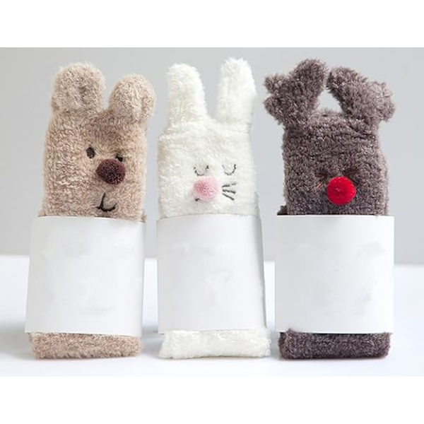 Tofflorstrumpor Fuzzystrumpor Fleece Crewstrumpor Mjuka Varma Djur  DXGHC