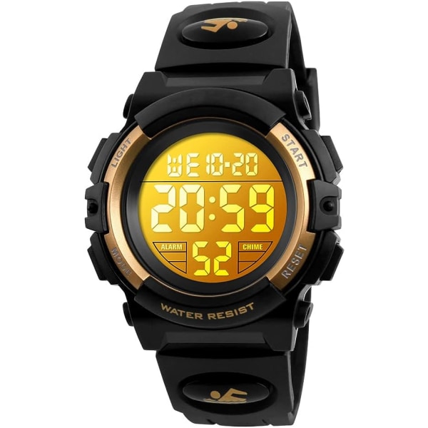 Digital Watch Outdoor Sports 50M Waterproof Electronic Watches Al