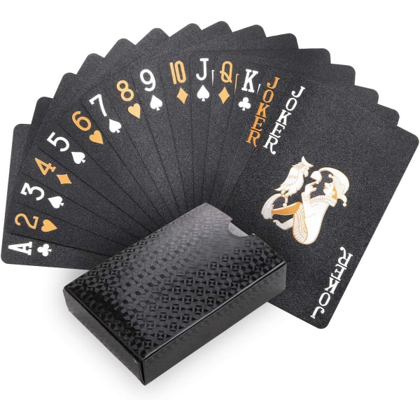 Vedenpitävät Black Gold Foil -pelikortit, täydelliset magic, Wateen