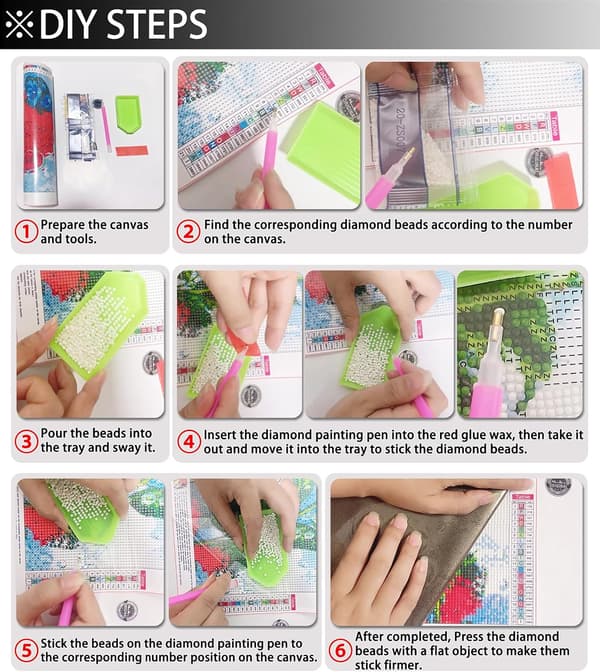 DIY 5D Dyre Diamantmaleri Sæt til Begyndere, Voksne og Børn