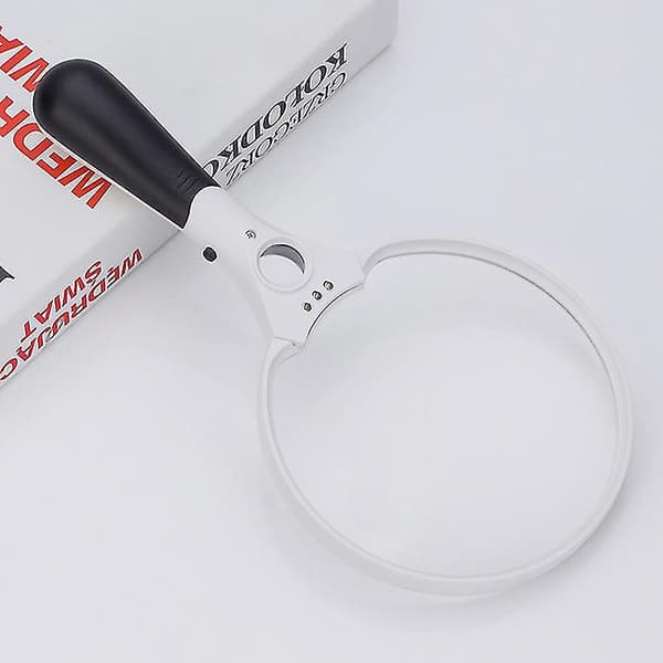 Dww-extra stort LED-handförstoringsglas med ljus - 2x DXGHC