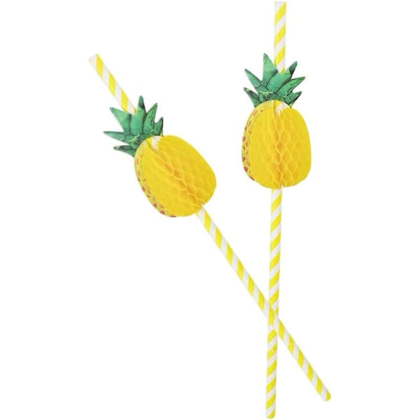 Cocktailsugrör, 50 stycken Cocktailsugrör, 3D Ananas Dricksugrör